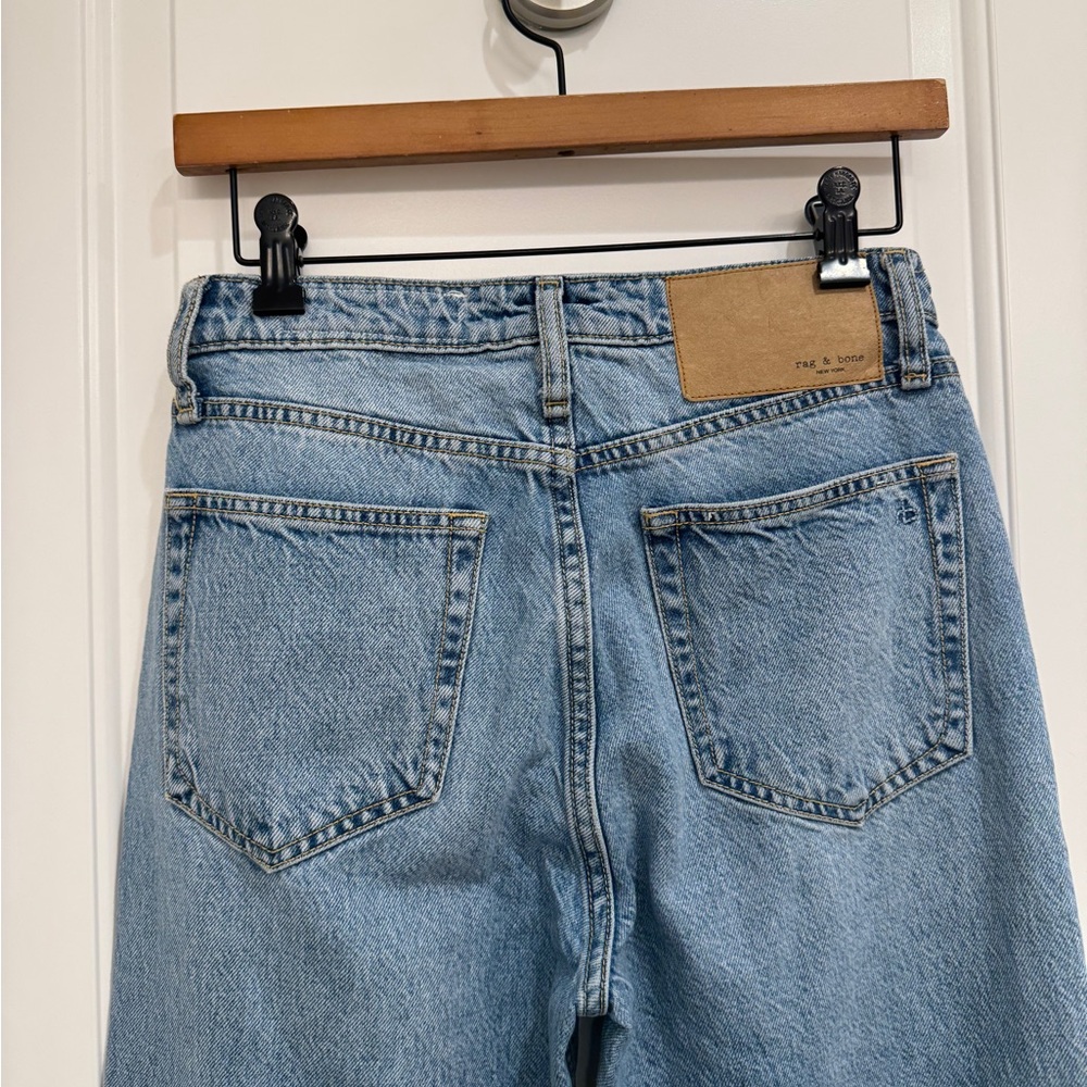 rag & bone Alex High Rise straight Jeans Light Blue 100% Cotton Sz 25 NWOT